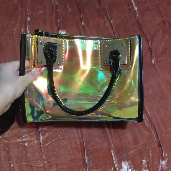 See-thru Multicolor Holographic Purse Brand New - Picture 11 of 11